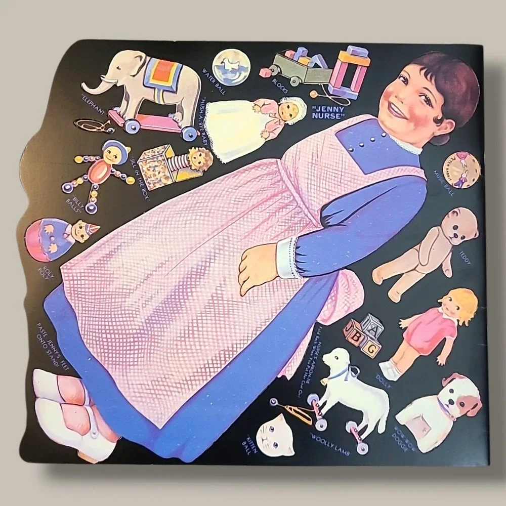 1985 Baby Ann Paper Doll Book Queen Holden Uncut Nursery‎ & Clothes Shaped Cover